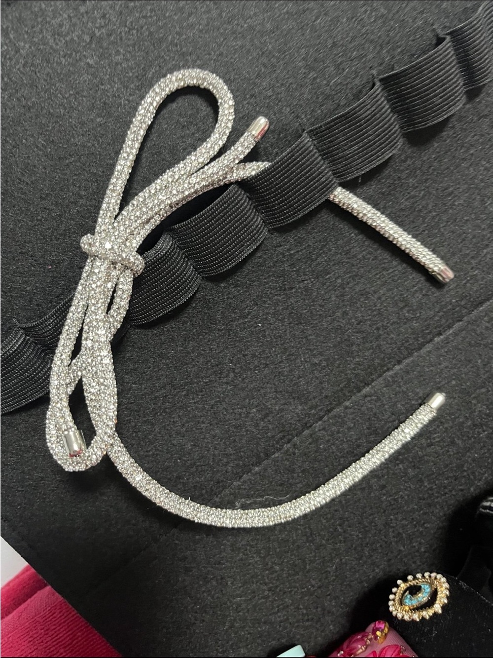 Silver Crystal Rope Headband - Women's Accessories
